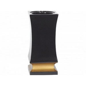 Ваза из полимергранита ВПЛ-1.009 Черная с золочением